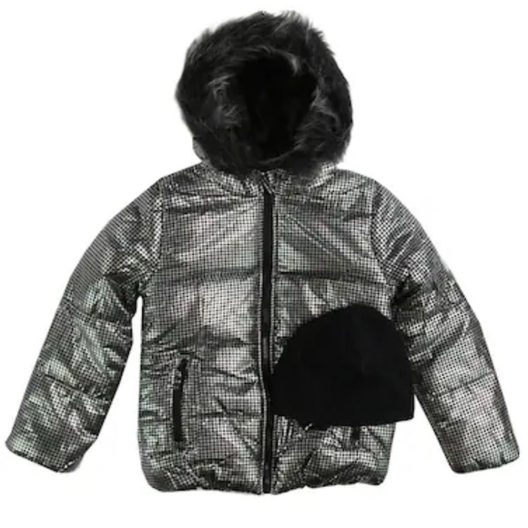 London Fog Other - London Fog Silver and Black Puffer Jacket